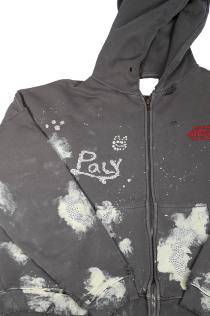 Paly Brown Zip Up Hoodie