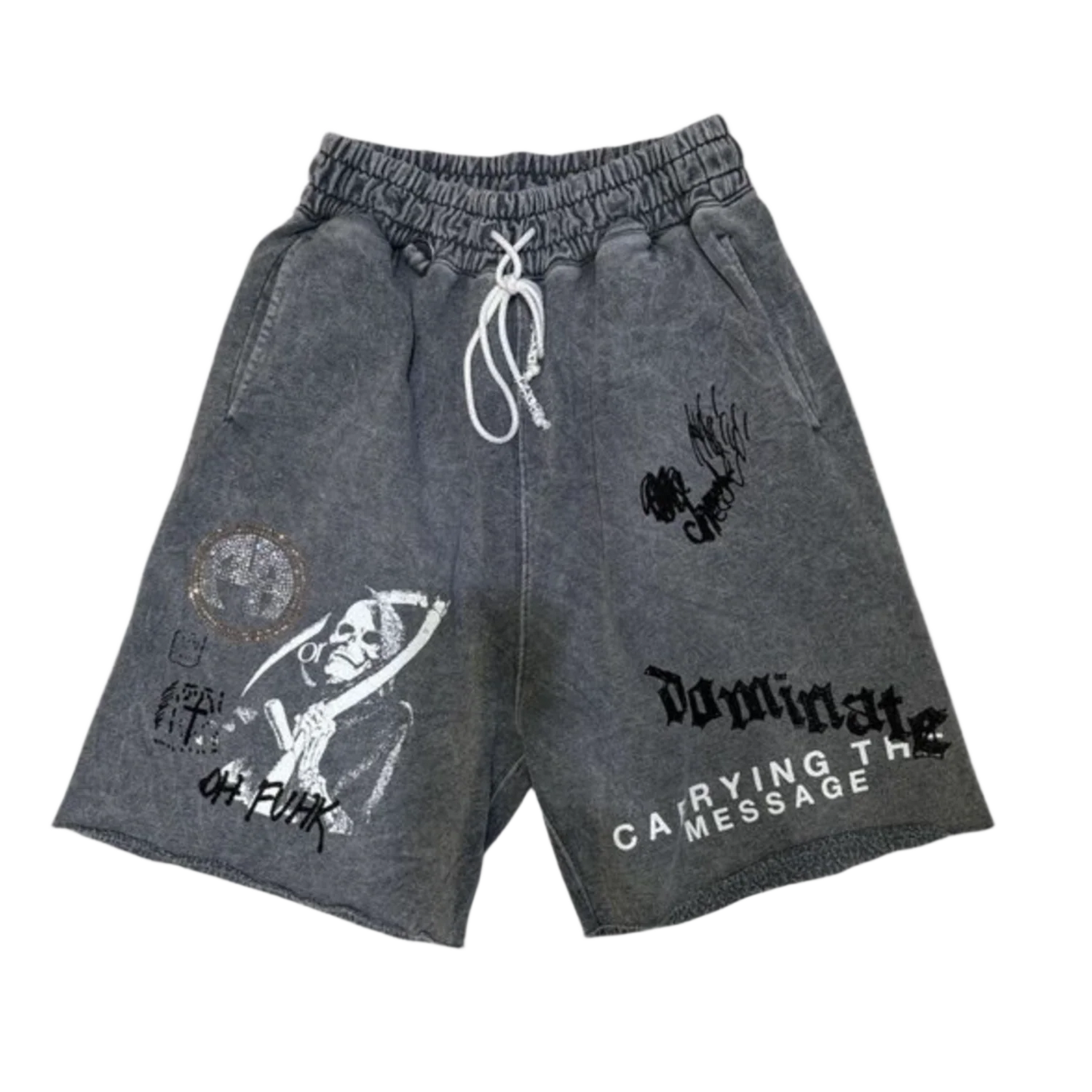 PALY 'CARRYING THE MESSAGE' GREY SWEAT SHORTS