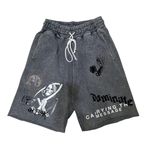 PALY 'CARRYING THE MESSAGE' GREY SWEAT SHORTS
